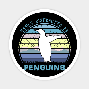 Easily Distracted By Penguins Magnet